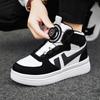 New Primary School Fashion Thick Sole Casual Sports Shoes Boys High Top Children's Skateboard Shoes Girls Rotary Button