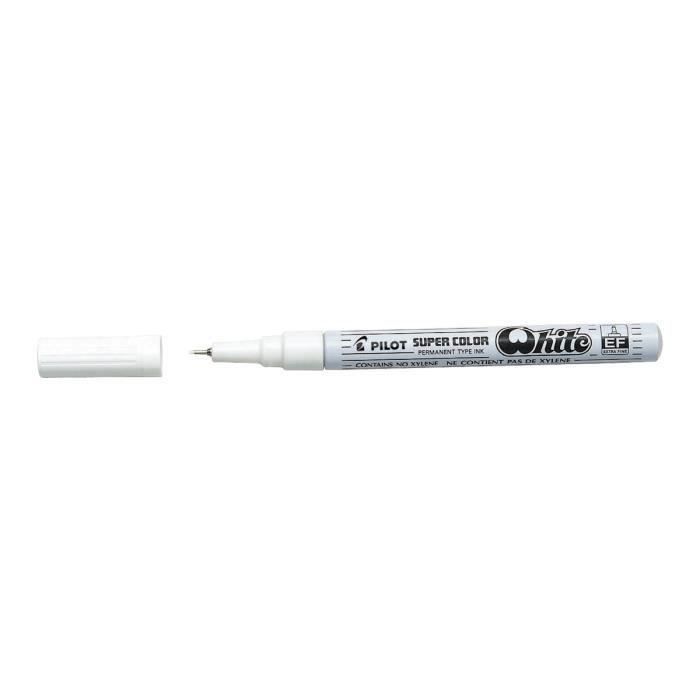 Pilot Super Color Marqueur Permanent Blanc 0.5 Mm Extra Fin