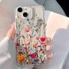 Flower Vine ShockProof Silicone Phone Case Fore iPhone 14 15 13 12 11 Pro 16 17 Pro Max XS 7 8 Plus Transparent Clear Soft Cover