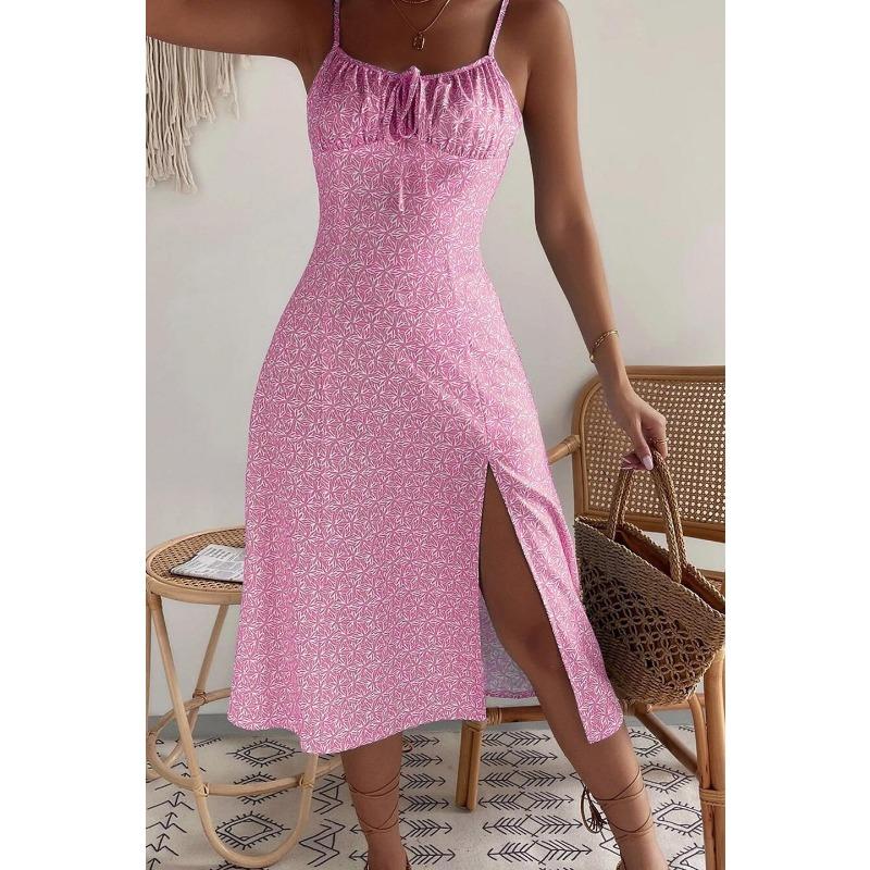 Colorful pullover sleeveless suspender ladies dress, elegant and versatile women's long skirt for beach vacation