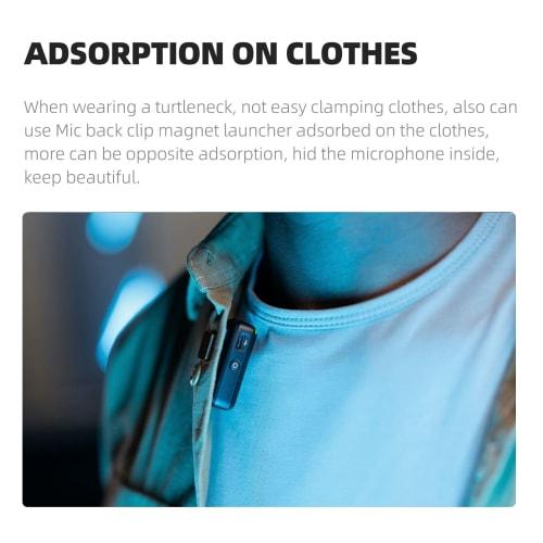 INSYOO Original Microphone Clip Magnet (Pair) for DJI Wireless Transmitter: Easy Installation and Seamless Fit (No Logo)