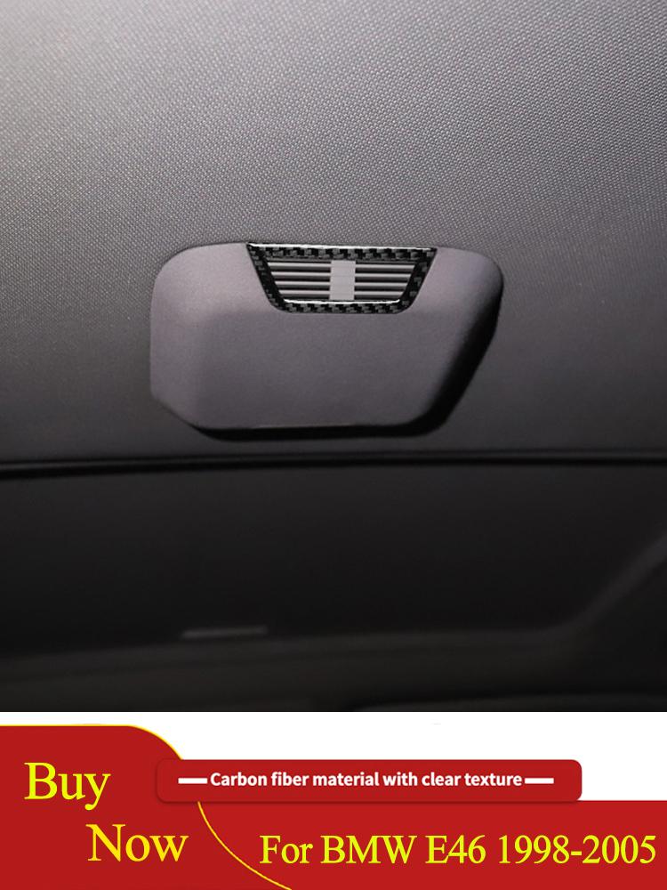 Black Car Interior Decoration Protection Carbon Fiber Sticker For For BMW 3Series E46 1998-2005 With Navigation System