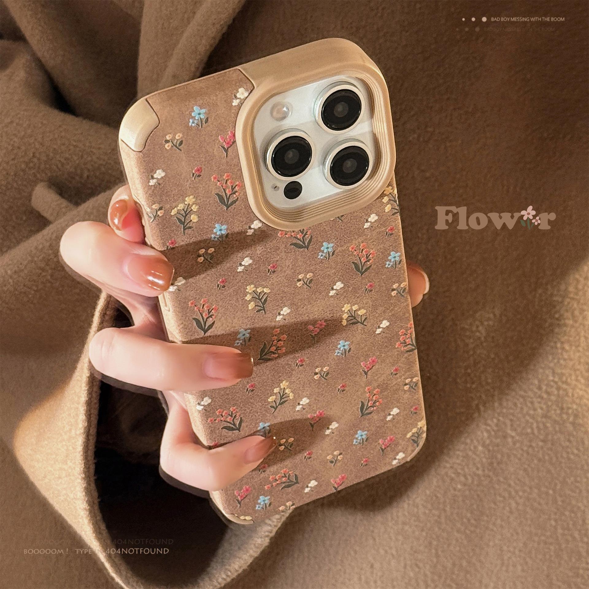 

Vintage Small Flower Case for iPhone 13 iPhone 15 iPhone 16 Pro Max iphone 16 Pro Max
