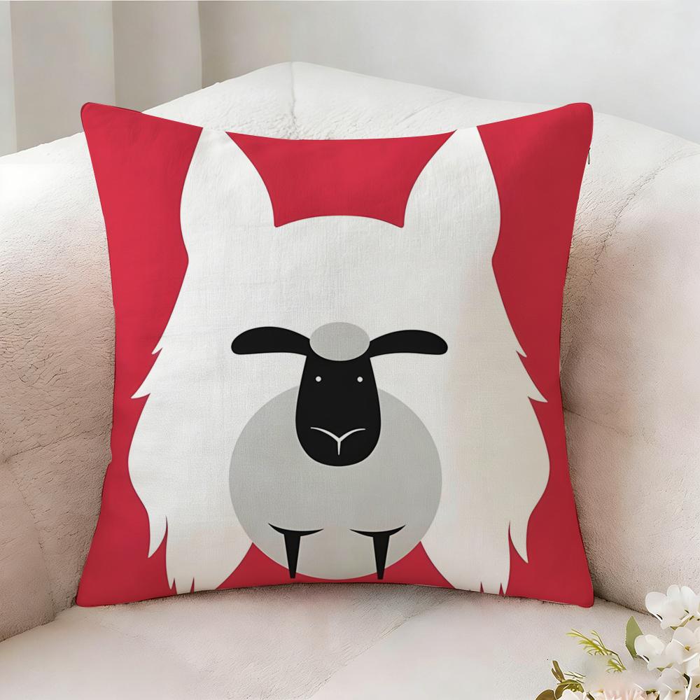 Twin Impression Color Pattern Pillow Case Pillowcase Doublesided Printed Sofa Cushion Bedroom Headboard Pillow