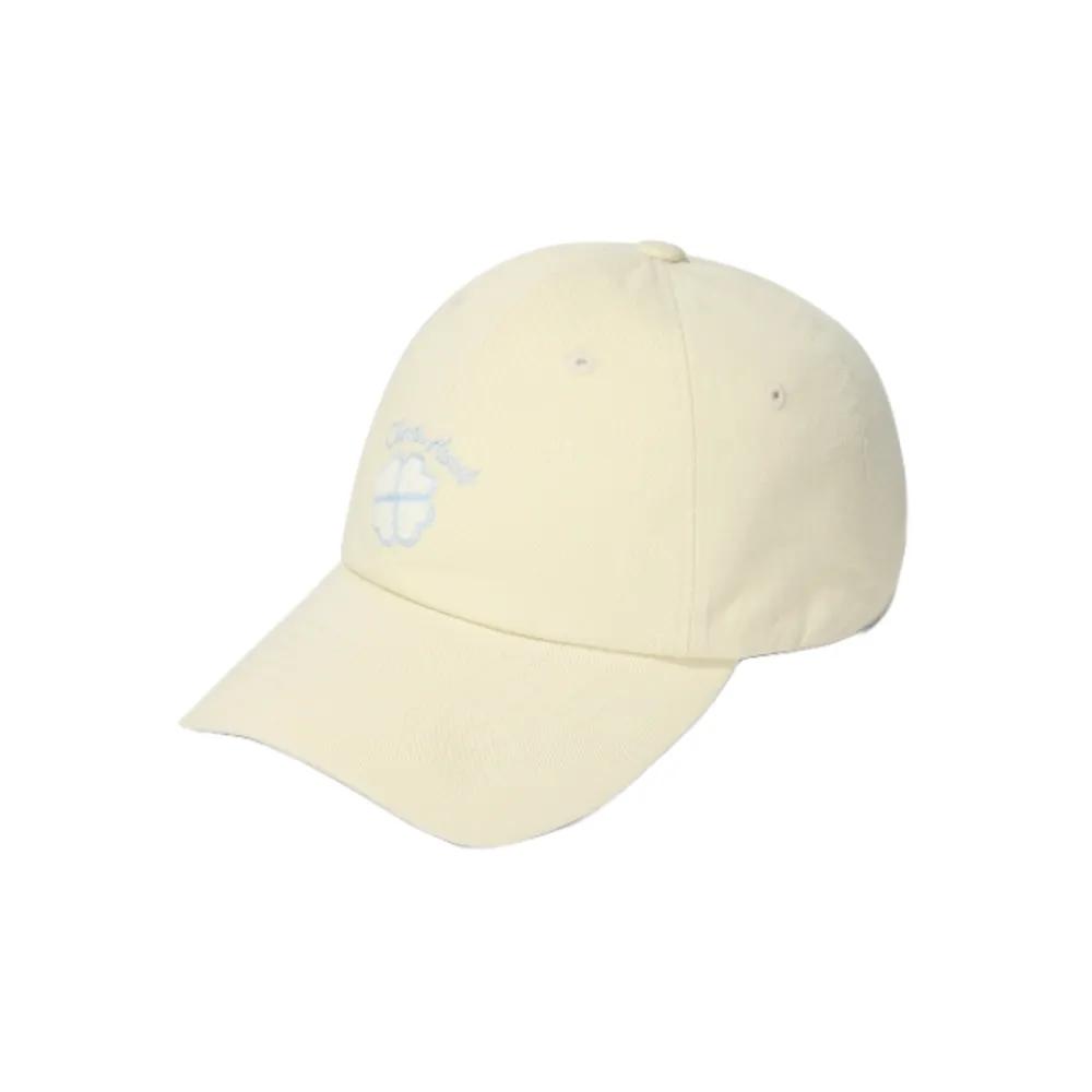 Women s Clover Heart Boucle Embroidery Ball Cap Yellow 189470 F