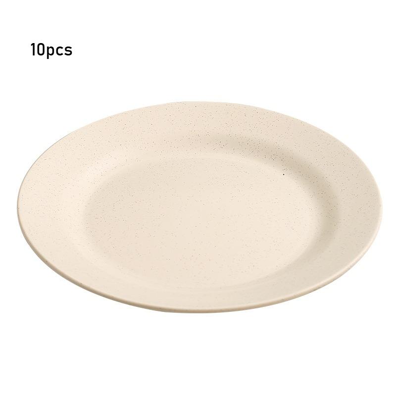 Assiettes Rondes Légères pour Dîner Réutilisables Incassables Assiettes à Steak Pizza Fruits Micro-ondes Lave-vaisselle Sûr pour Fête à la Maison Pique-nique