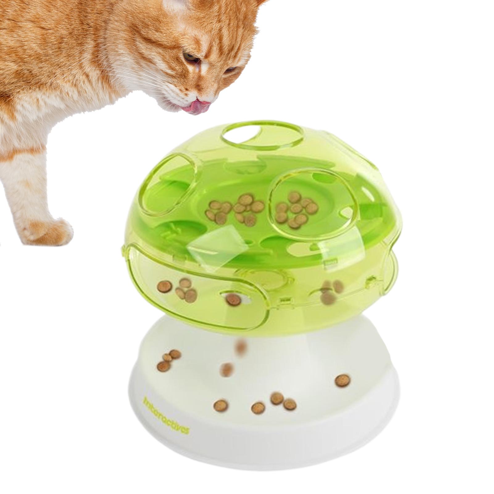 

Pet Slow Food Dispenser Mushroom Shaped Cat Treat Dispenser Cat Enrichment Toys Pet Interactive Slow Feeder for Training CN