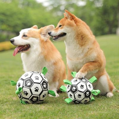 Durable Nylon Dog Football Toy Border Collie Training Outdoor Play Bite Resistance Chew