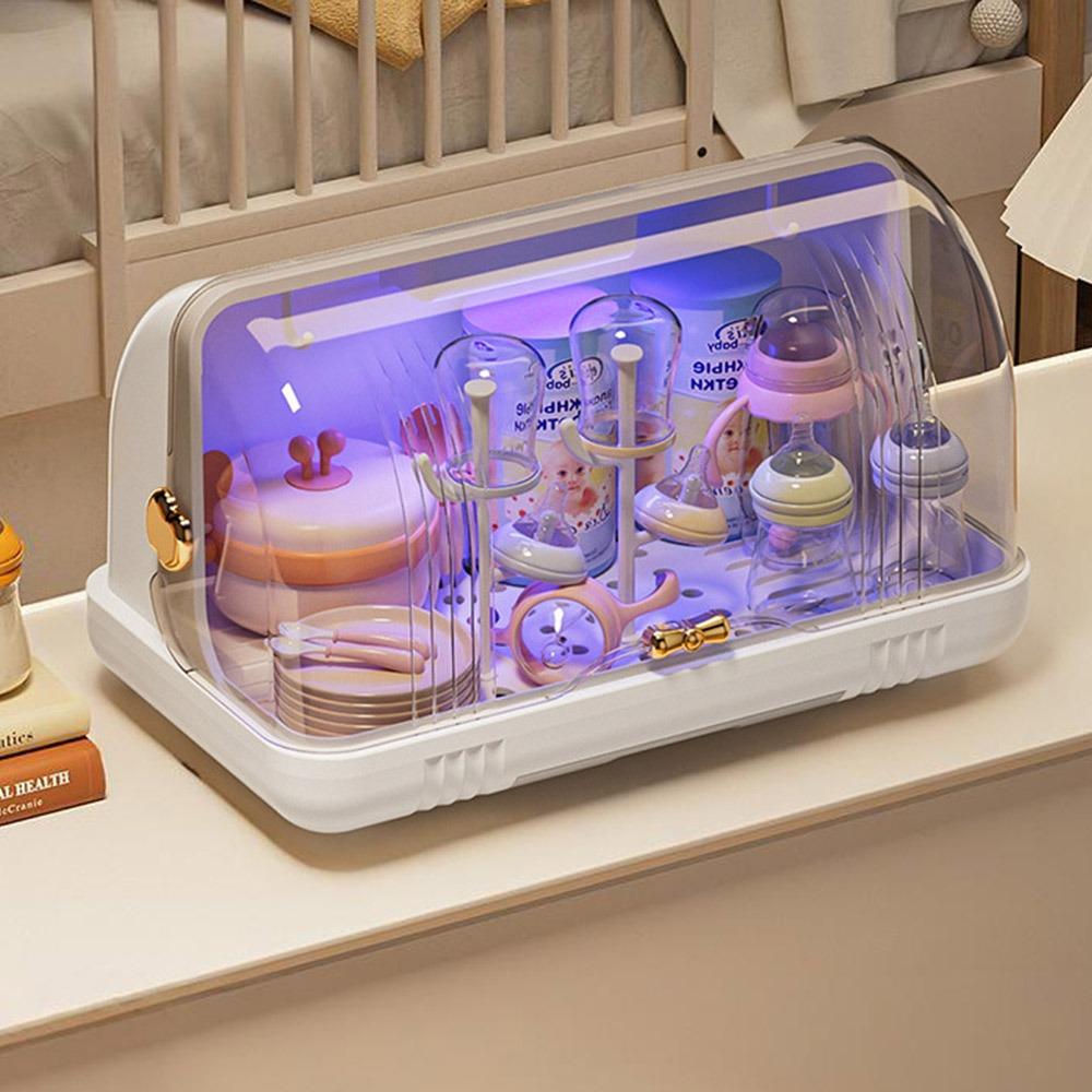 

Багатофункціональний стерилізатор для дитячих пляшечок, сушарка, бежево-білий, органайзер для посуду, дитяча кімната White with light
