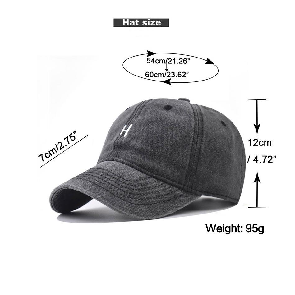 Cotton personalized H embroidery baseball cap spring new personalized embroidery cap