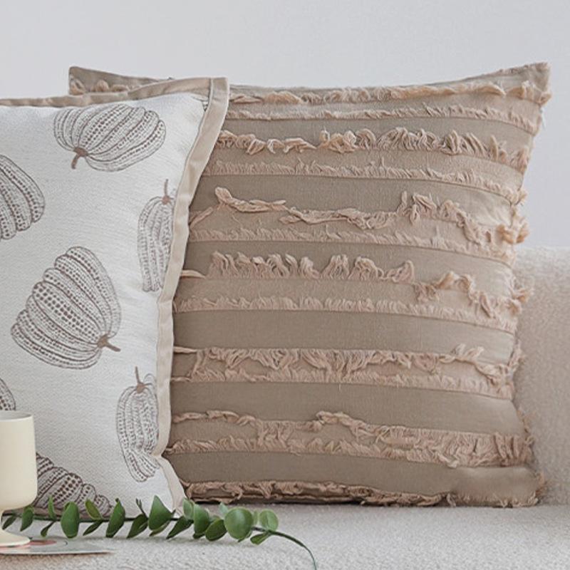 Milk Coffee Color Pillowcase French Cream Style Sofa Pillow Living Room Cushion Bay Window Decorative Cushion