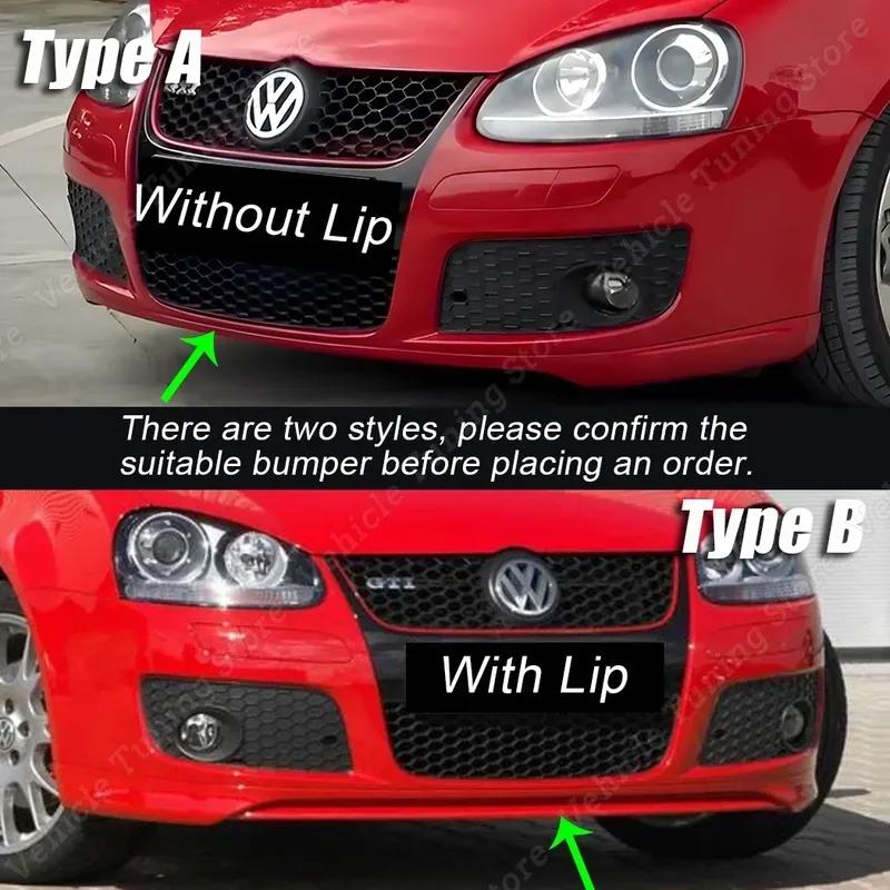 Gloss Black Car Front Bumper Lip Splitter For Volkswagen Golf 5 MK5 GTI 2005-2008 Tuning Bumper Protector Cover Trims Body Kits