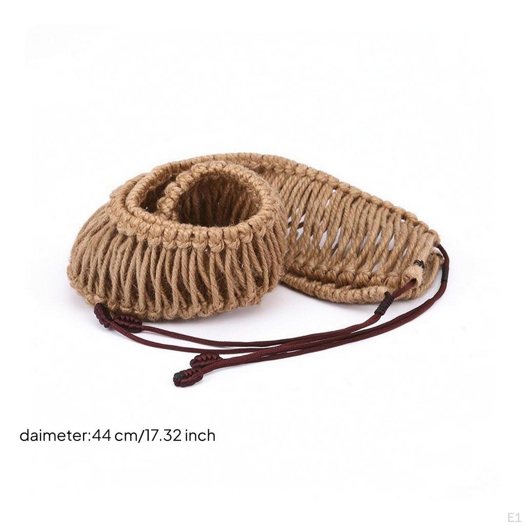 Percussion Pan Rope Handwoven Steel Tongue Drum Accessory with Tie Cords Handmade Decorative