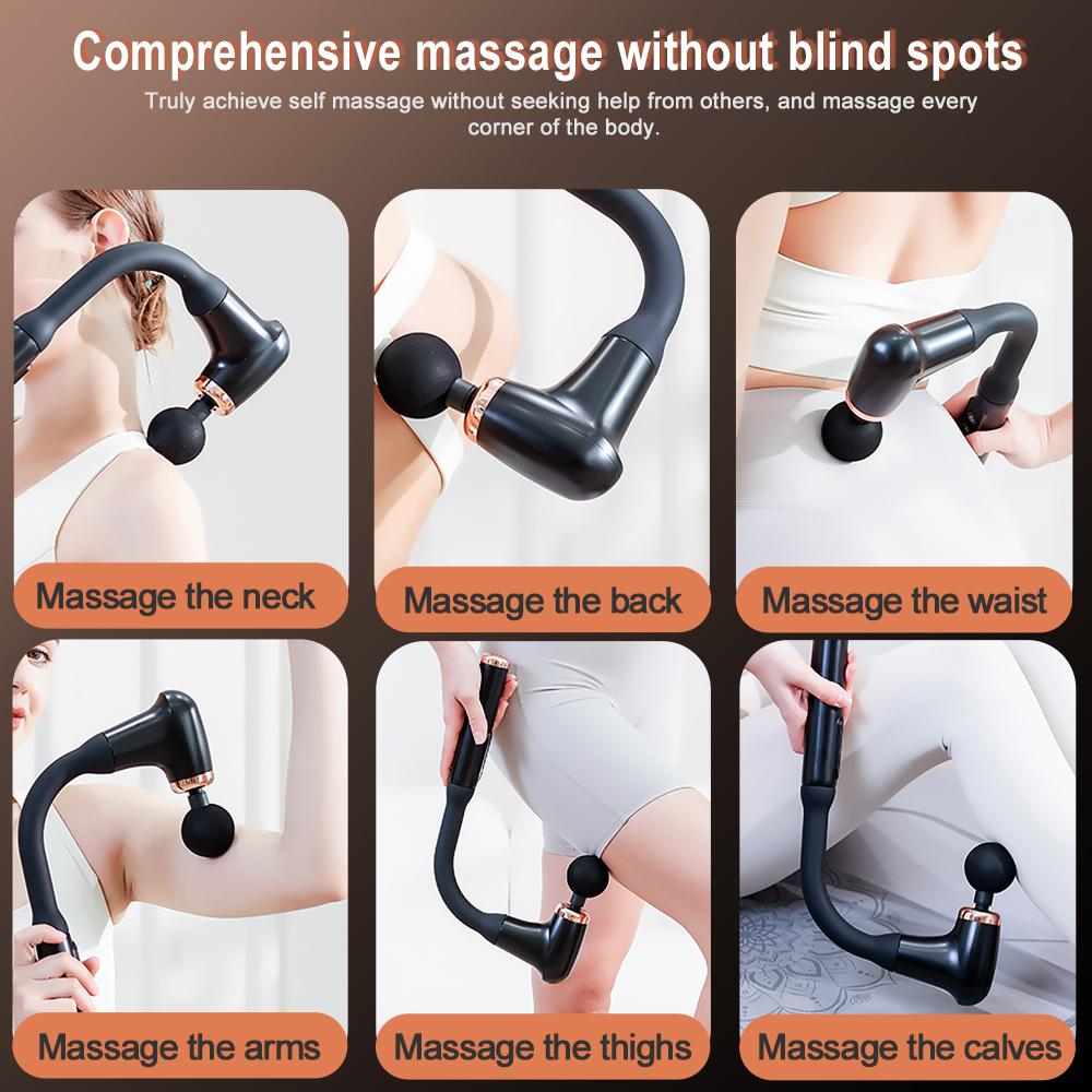 Smart Fascia Gun Neck Shoulder Cervical Foot Body Relaxation Back High Frequency Massage Gun  Massage Percussion Hammer Fitness