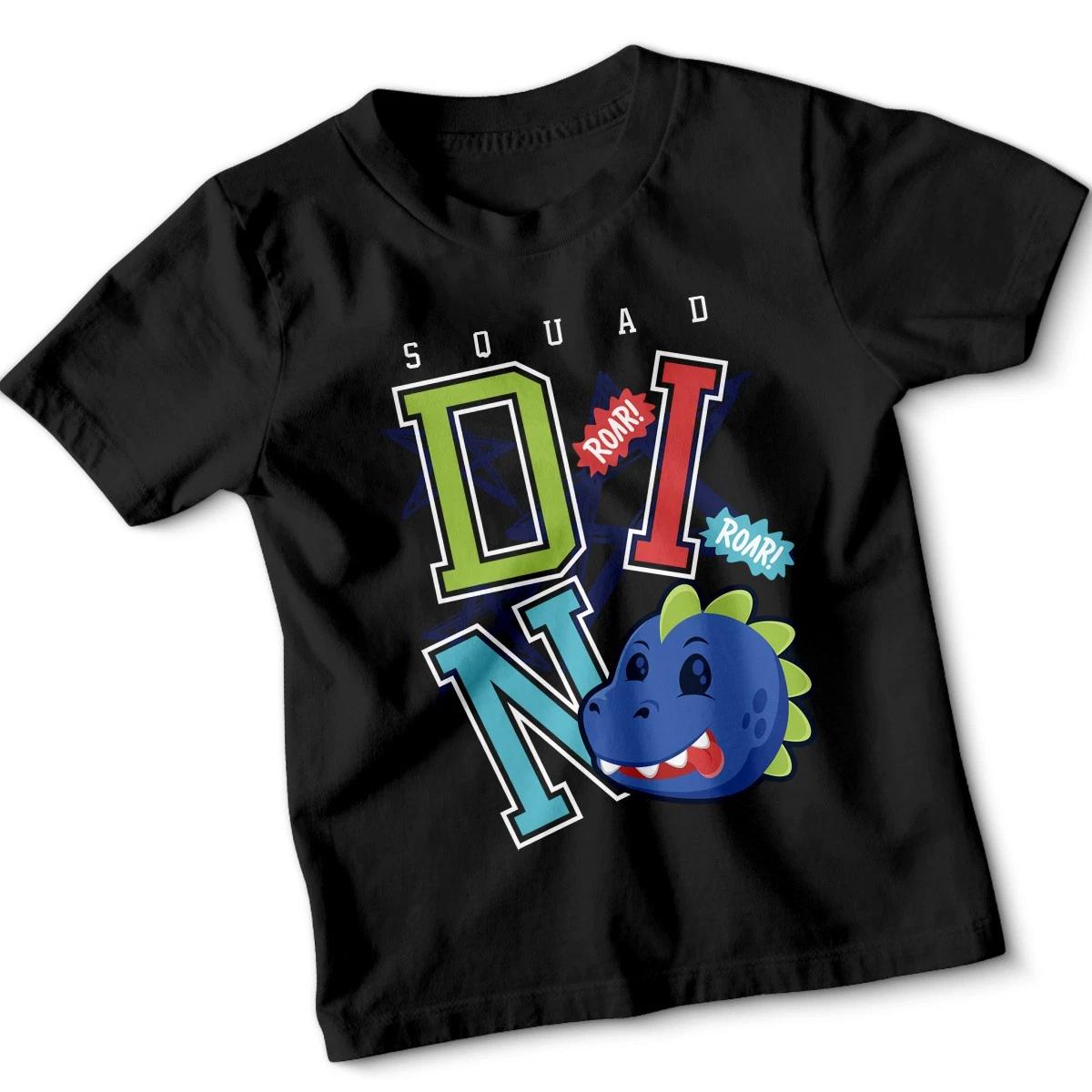 Squad Dino Typography Hand Drawn Vector Kids Tshirt Gift S