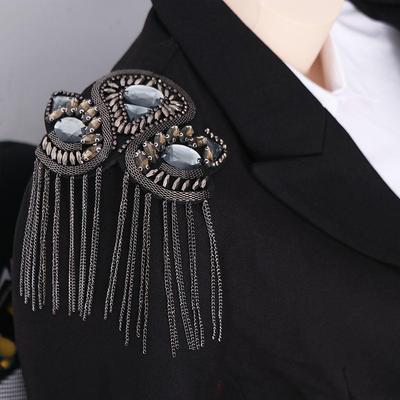 Jewelry Epaulets Shoulder Board Rhinestone Brooch Shoulder Flash Breastpin Pin Theatre Armband Gift