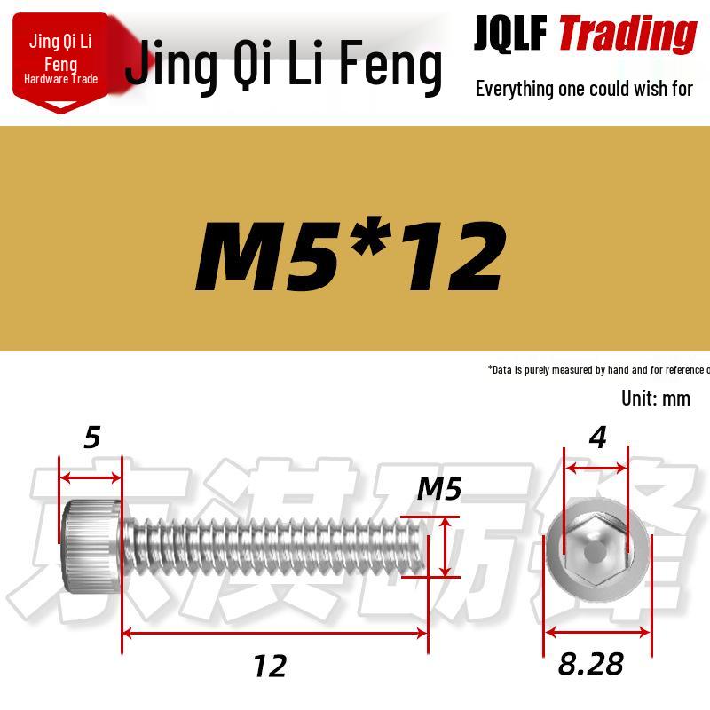 201 Stainless Steel Hex Socket Head Cap Screws M3-M27, Fully Threaded