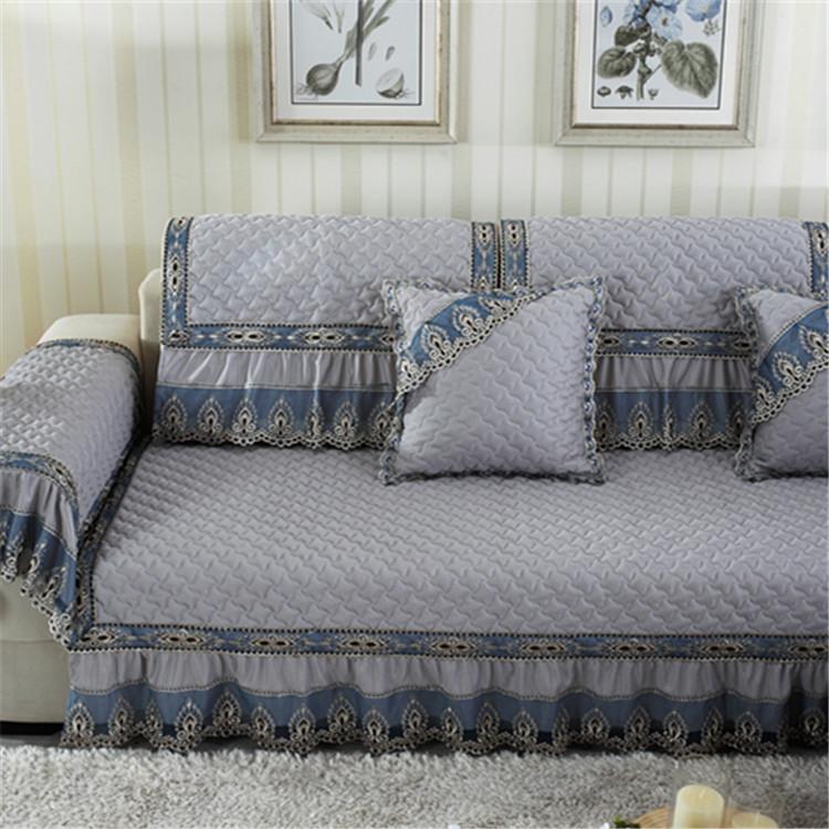 European-Style Non-Slip Linen Skirt Fabric Four Seasons Universal Sofa Summer Cushion Sofa Cover All Wrapped Cover