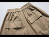 City Fanpin 2024 Spring Men's Loose Wide-Leg Multi-Pocket Work Pants - Solid Color