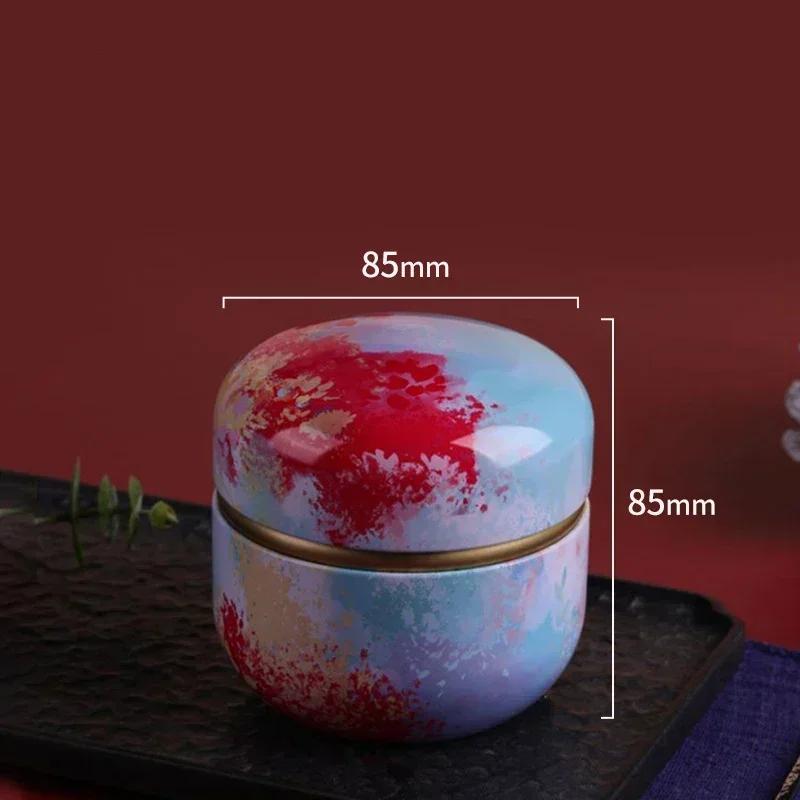 Tea Caddy Mini Portable Storage Boxes Candle Cans Tea Box Containers Snacks Coffee Candy Small Sealed Jars Tin Packaging Teaware