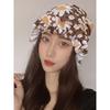 Womens Swim Cap for Long Hair Cute Korean Style Colorful Fabric Design Elegant Beach Photography Hot Spring Swimming Cap