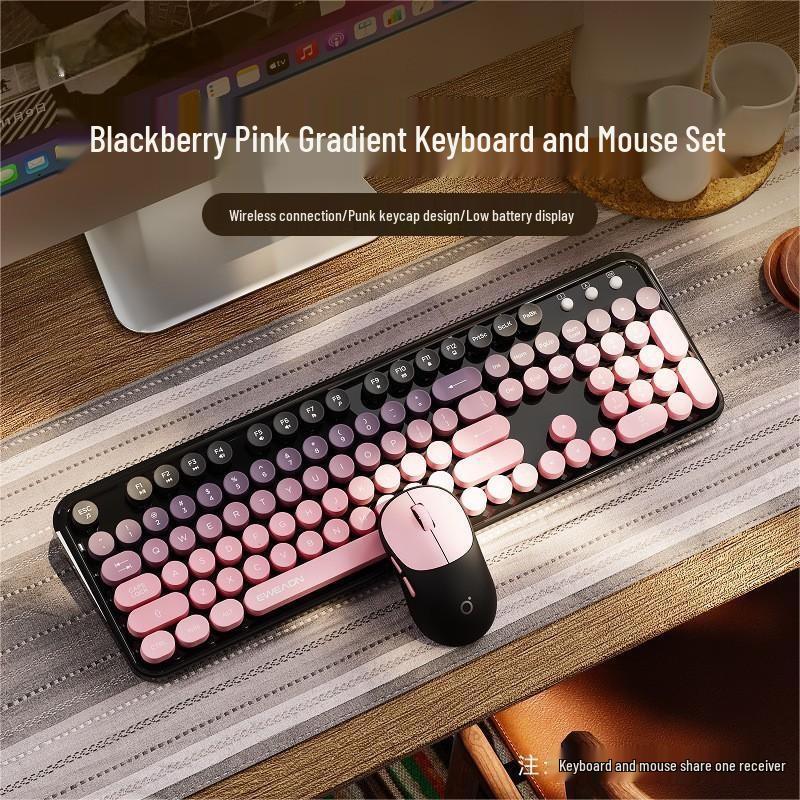 Zhanwei V96 Wireless Keyboard Mouse Punk Set