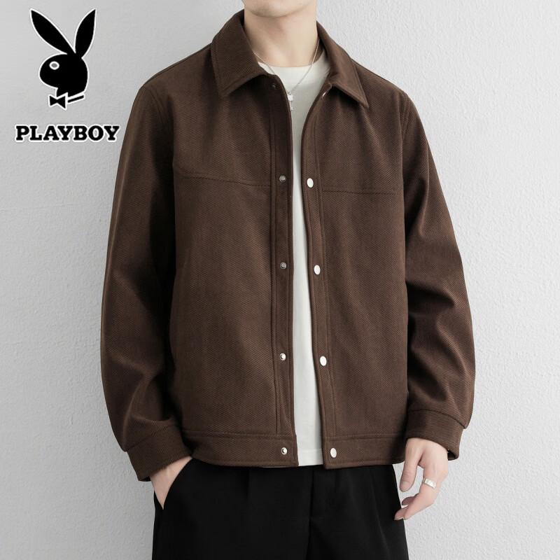 Playboy Men's American Retro Loose Fit Casual Jacket