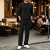 Men's Versatile 2 Piece Sweatsuit with Hooded Sweatshirt and Sweatpants for Casual Wear
