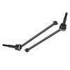 2 Pcs Metal Front Rear Universal Drive Shaft for HIMOTO E10MTL E10MT E10BP 1 10 RC Car (Black)