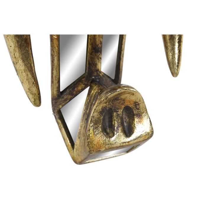 Décoration murale - Miroir éléphant doré - Résine - 41 x 11 x 38 cm - Glam