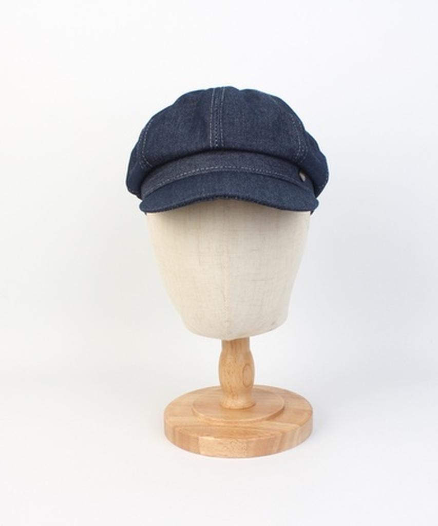 Yunibeosyeolkemiseuteuli Dark Denim Logo Newsboy Cap