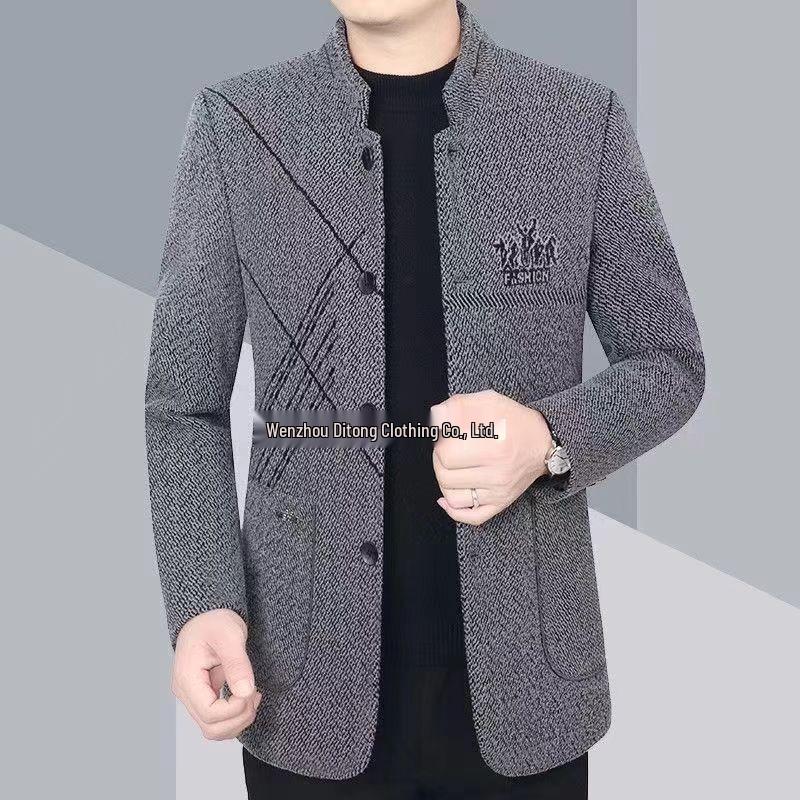 Veste d'hiver à col montant pour homme: Nouveaux Vêtements d'extérieur Décontractés Élégants