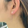 Peishang Jewelry 925 Sterling Silver 14K Gold Plated Cz Cubic Zirconia Zircon Tassel Drop Chain Stud Earrings