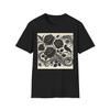 Art Nouveau Black Roses & Crow Unisex Softstyle T-Shirt Shirt Elegant Florals Tee Vintage Style Top Halloween Apparel Tops