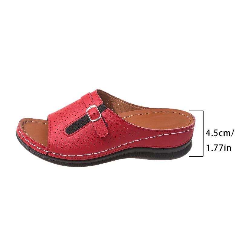 Hohle und atmungsaktive Zehensandalen Damen neue Gürtelschnalle große Größe grenzüberschreitende Strandsandalen Sommer