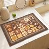 Boho Style Dish Drying Mat Coffee Mat Dish Drying Mat Super Absorbent Dish Drying Pad Kitchen Mat Coffee Machine Pad