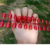 24pcs/set DIY Quick Nails Short Flat Head Solid Color False Nails Multicolor Strips Finished Wear Manicure