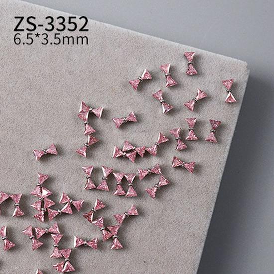 Luxurious Mini Zircon Bow Nail Art Jewelry – Exquisite French Design