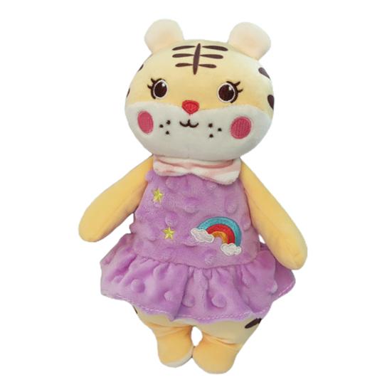 Plush Toy Adorable Appearance Super Soft 2 Styles Baby Plush Tiger Animal Chew Doll for Home
