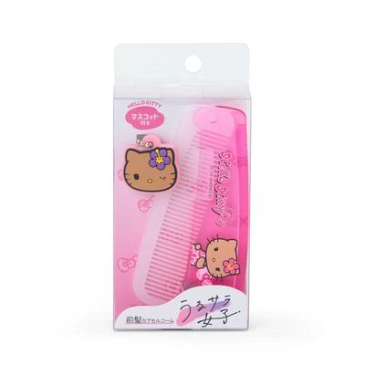 Sanrio Hello Kitty Stirnhaar Kapsel-Kamm mit Maskottchen ( Rosa ) Japan NEU