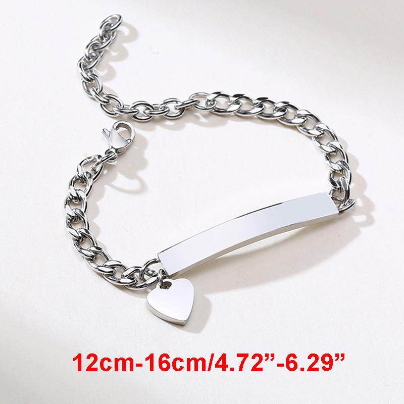 Individuell gravierte Armbänder für kleine Mädchen, personalisierter anti-allergischer Edelstahl-Balken Schmuck für Mädchen und Jungen