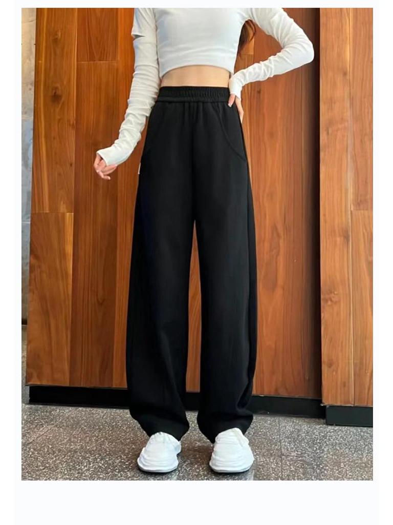 2025 Frühling Damen High Waist Schlankmachende Weitbein Shuffle Dance Hose
