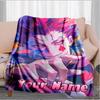 1PC Custom Name Colorful Fantasy Portrait flannel blanket versatile,all-season throw suitable for the living room,bedroom,camping,travel,and gift