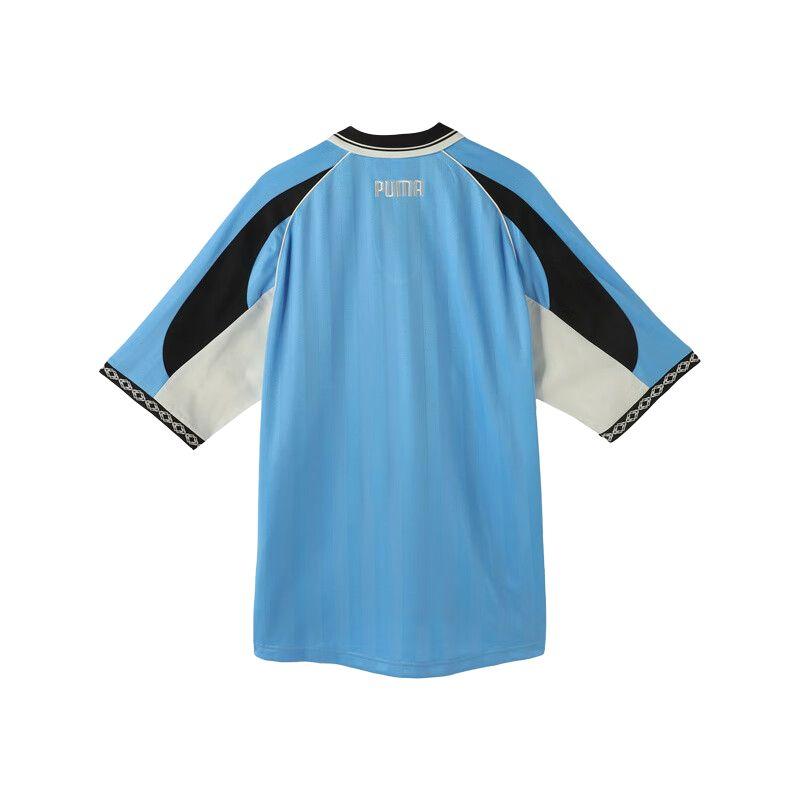 Puma Classics College Style Logo Loose Fit Short Sleeve Polo Shirt Unisex Polo Shirts Light-Blue 628244-82