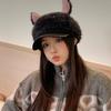 Winter Hat Female Cute Sweet Rabbit Ears Thickened Plush Cap Fashionable Thermal Hat