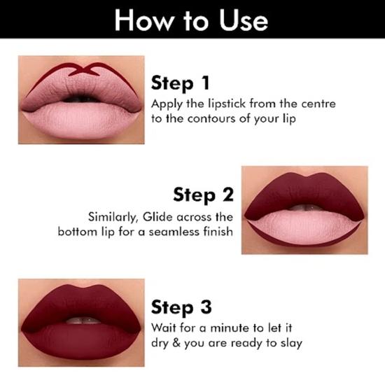 Colors Queen 2 in 1 Matte Lipstick | Lip Matte | Long Lasting Gloss, Waterproof, Non Transferable | (27 - Onion)