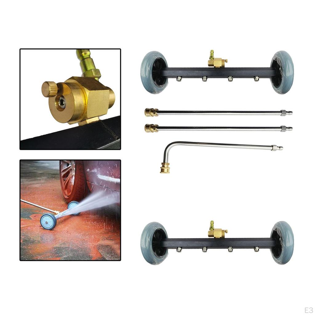 Pressure Washer under Car Cleaner 4000PSI Sprayer Multipurpose with 2 Casters 3 Extension Wand