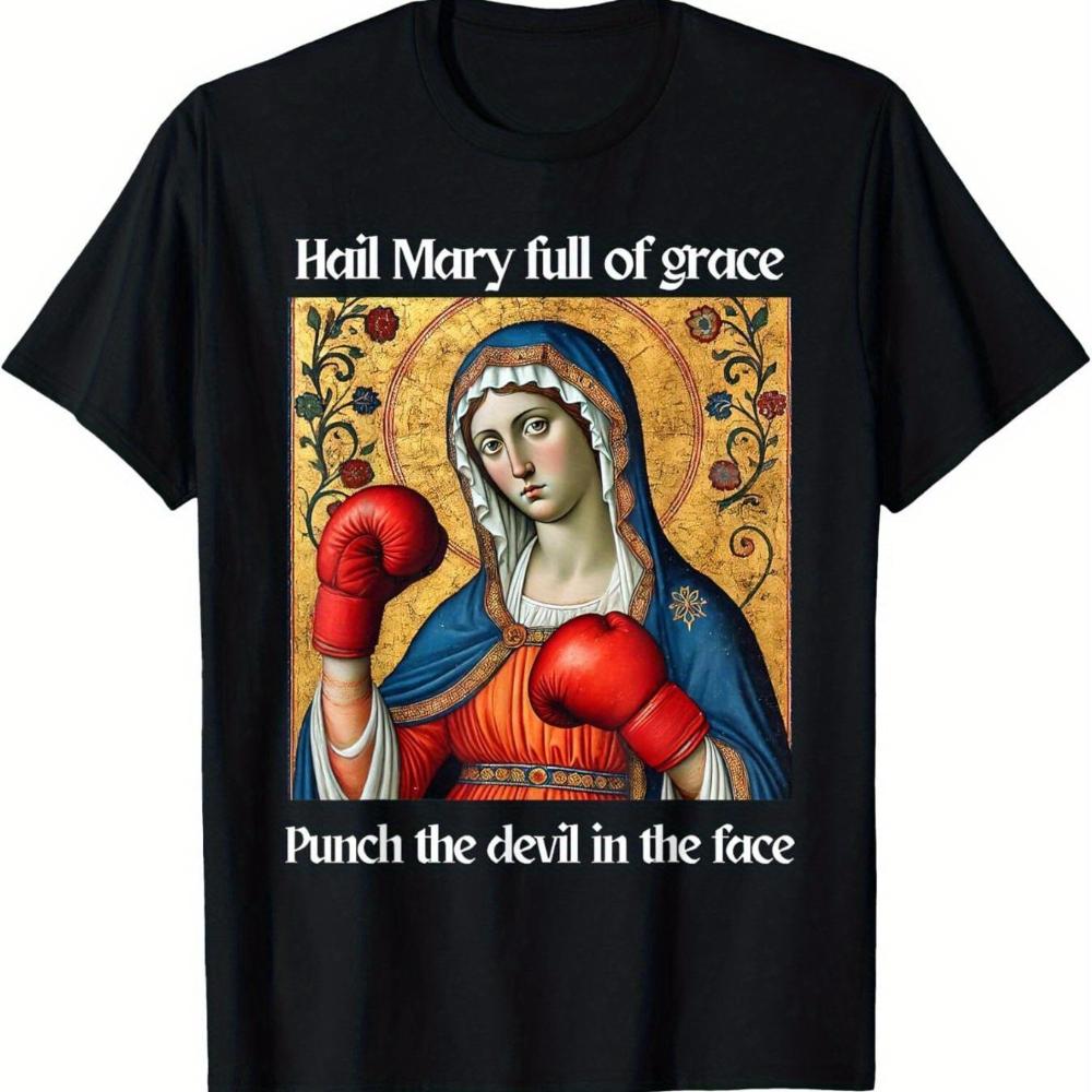 Hail Mary full of grace Punch the devil T-shirt S