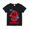 Spider Man Childrens Digital Tshirt Birthday Anime Short Sleeve Tshirt Childrens Cotton Top Cartoon Summer Preschool Clothing