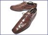 LLOYD Leather Swirl Moc 8.5 27.0 42.5 Dark Brown Leather Sole Square Toe Dress Shoes Made In Germany